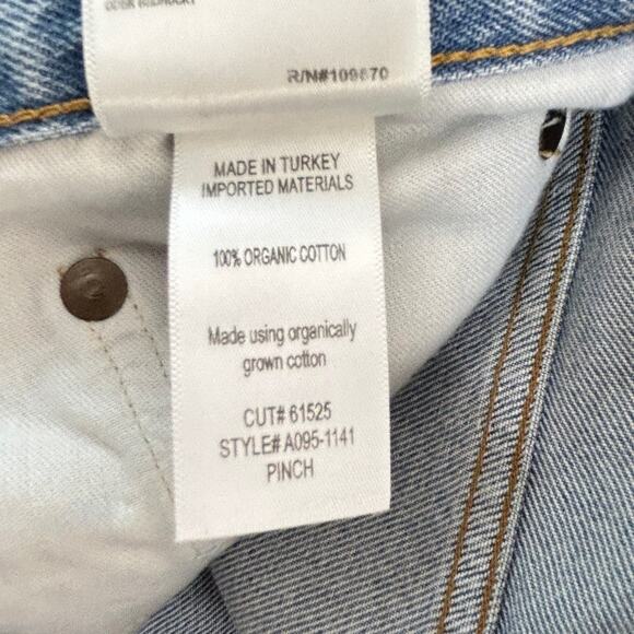 AGOLDE Pinch Waist High Rise Kick Jeans Size 31 12 90's Riptide Light Blue - Picture 11 of 12